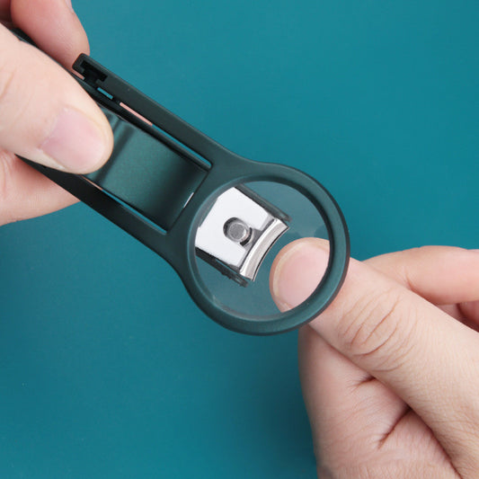 Multifunctional Creative With Magnifying Glass Practical Nail Clippers
