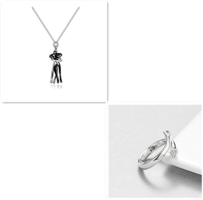 Love Hug Necklace Men Women Couple Jewelry Simple Temperament Clavicle Chain Valentines Day Lover Gift