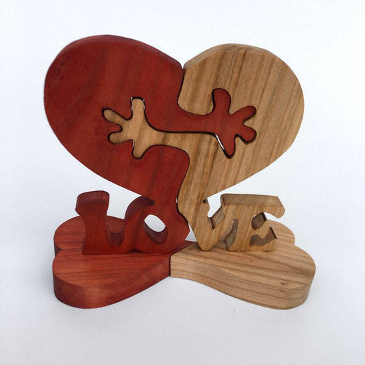 Wooden Heart Love Desktop Ornament Wooden Decoration
