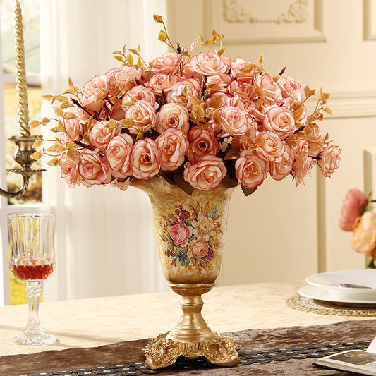 Creative European style Retro Resin Vase Home Furnishing Decoration Living Room Dining Room Table Vases Flower Vase