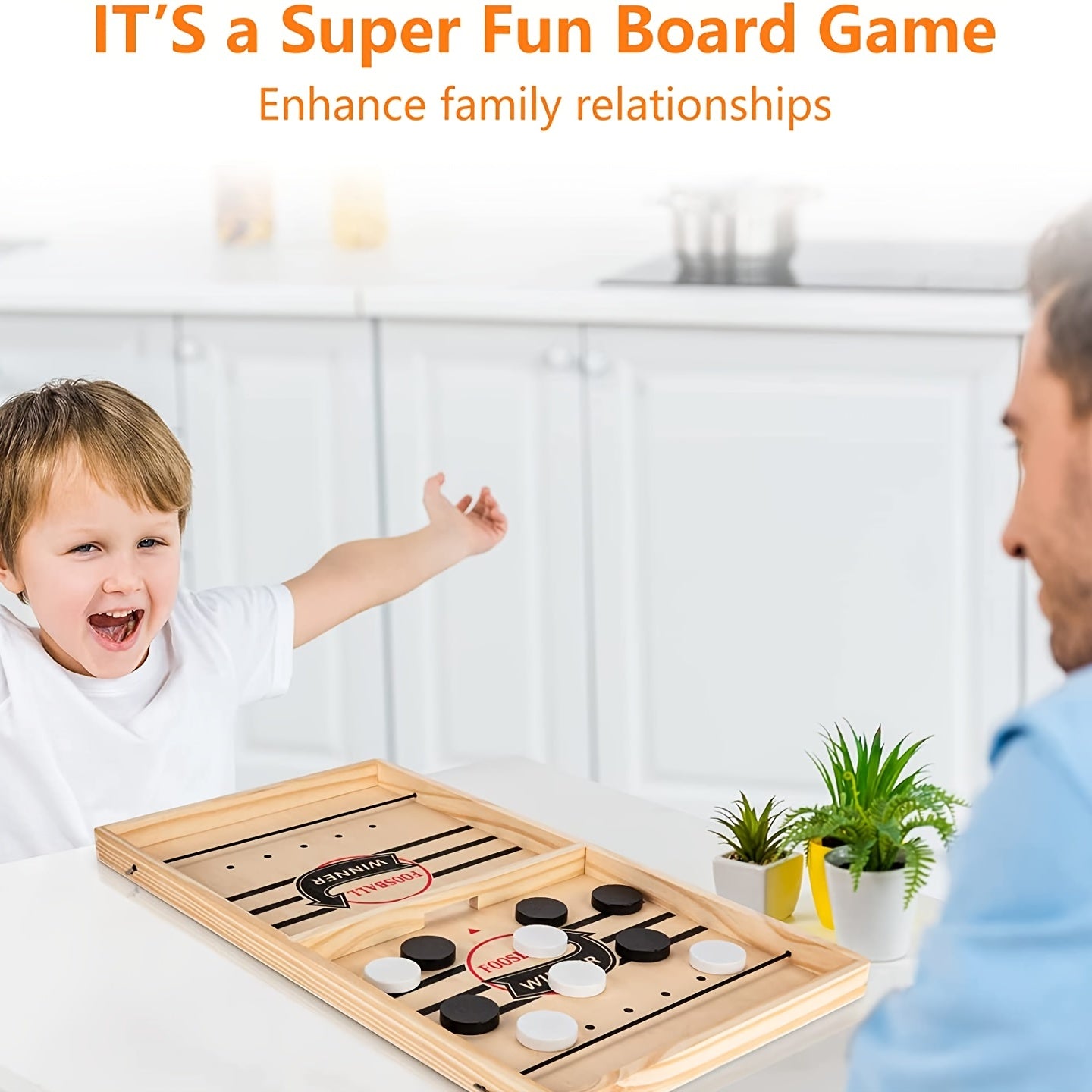 Fast Sling Puck Game, Wooden Hockey Game, Super Foosball Table, Desktop Battle Parent-Child Interaction Winner Slingshot Game, Adults And Kids Family