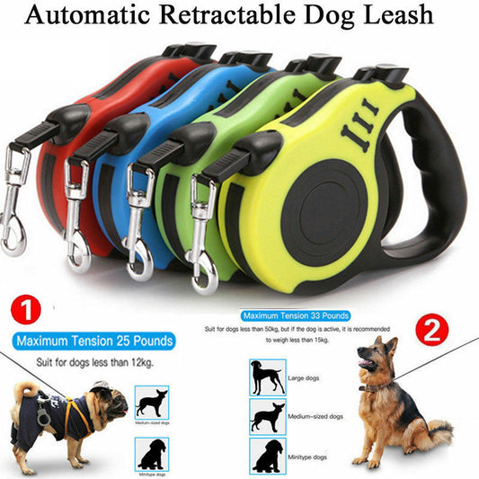 Automatic Retractable Dog Leash Pet Collar Automatic Walking Lead Free Leash