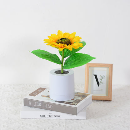 Rechargeable Sunflower Led Simulation Night Light Table Lamp Simulation Flowers Decorative Desk Lamp For Restaurant and Hotel Wedding Gift