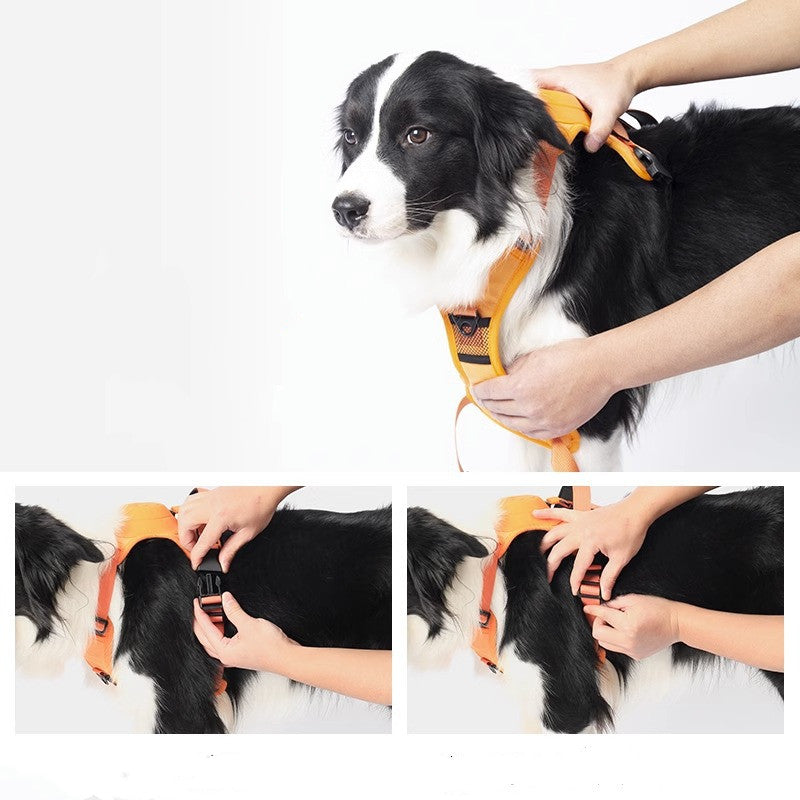 Pet Dog Hand Holding Rope Chest Strap Integrated Automatic Retractable