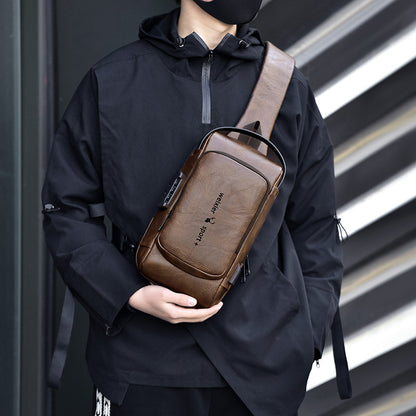 Retro Hong Kong Style Shoulder Messenger Bag For Men