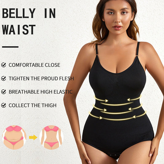 Women's Corset Body Shaping Belly And Waist Shaping Corset Chest Support Hip Lifting Triangle Jumpsuit